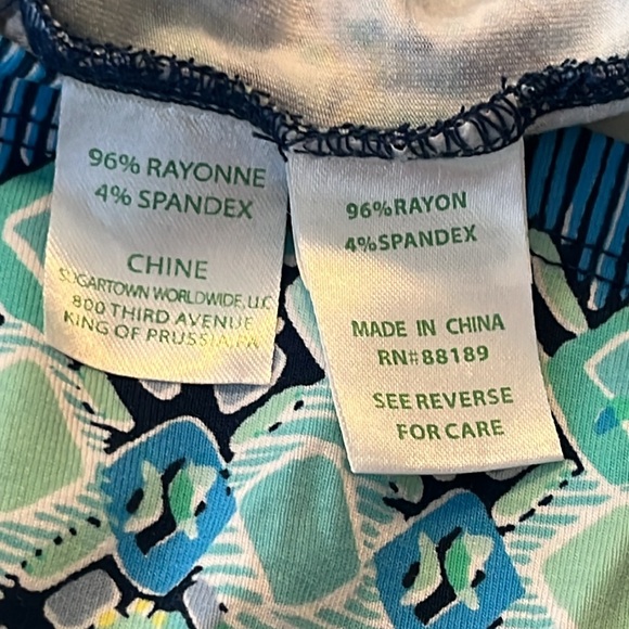 LILLY PULITZER Lula Romper High Tide Navy,  Scuba Doo Engineered Romper, Size XS - Picture 12 of 16